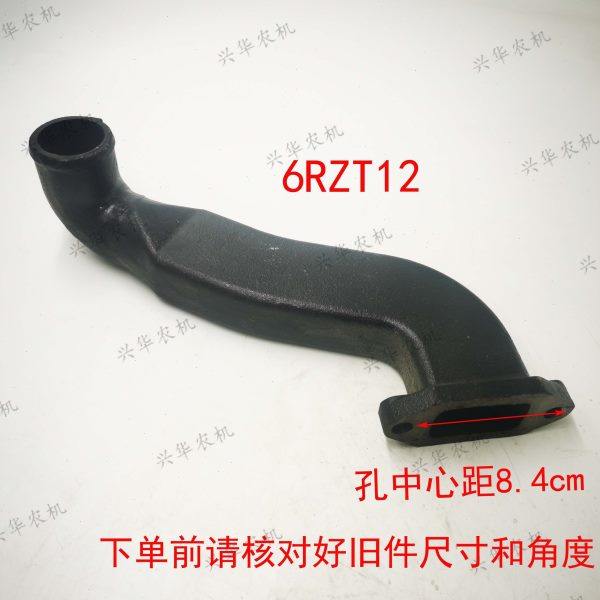 东方红拖拉机配件水泵弯管6RZT12水泵连接管东方红水泵弯头铁管