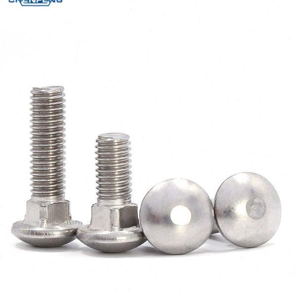 晨丰M6 8 10 12 304不锈钢大头马车螺栓半圆方颈螺丝货架扁头四方