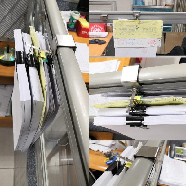 屏风挂顶式文件反尾夹挂钩 工位办公桌隔板长尾夹整理钩 不锈钢,商业/办公家具,挂钩,淘宝优惠券,粉丝福利购,淘宝优惠卷