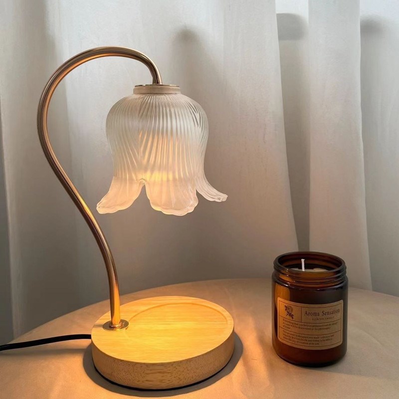 百合花香薰融蜡灯欧式复古无x火香氛蜡烛融灯台灯氛围灯定时融烛