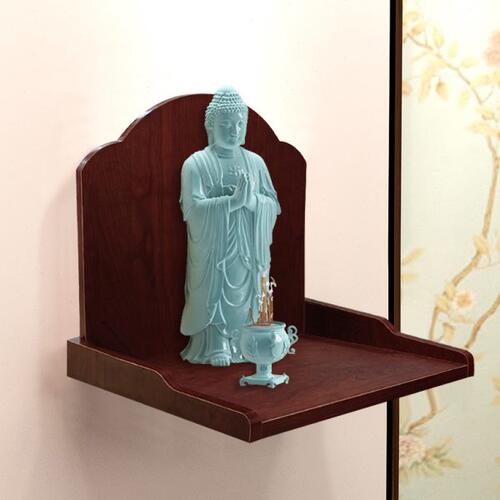 广埃财神爷柜子佛台神台供桌香案家用神龛新中式壁挂式供奉小佛龛