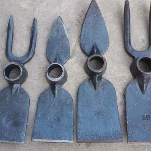 锻打小锄头户外全钢便捷两齿小镐头二齿叉锄开山镐锄小洋镐扁锄