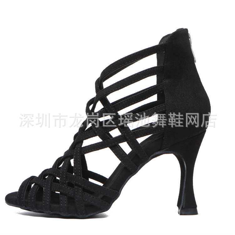 专业拉丁舞鞋女式成人中高跟现代爵士舞蹈鞋子软底时尚