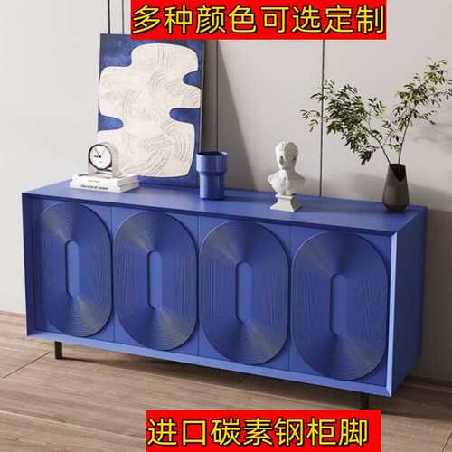 北欧烤漆餐边柜入户玄关鞋柜创意艺术茶水柜浮雕整装碗柜储物柜