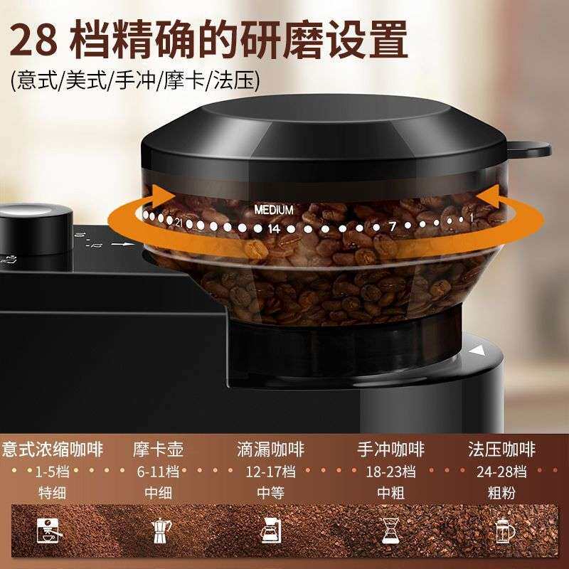 新款咖啡豆研磨机电动家用小型研磨机手冲意式咖啡磨豆机电商