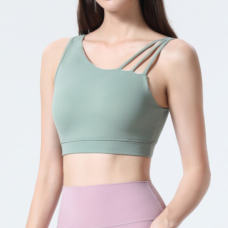瑜伽服女夏季新款跨境跑步健身y美背背心防震聚拢无袖吊带运动内