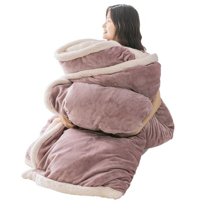 羊羔绒毛毯法兰绒毯加厚午睡空调毯单人宿舍沙发床W单被套多功能