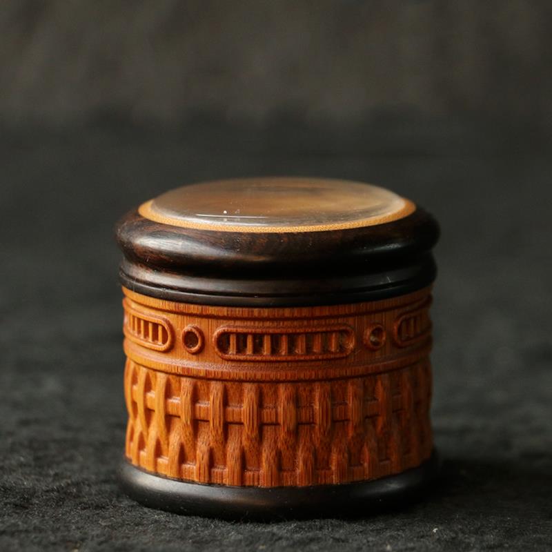 精品纯手工制作天然老玉竹金钟竹蛉鸣虫盒竹制虫具仿牙口盖竹万体