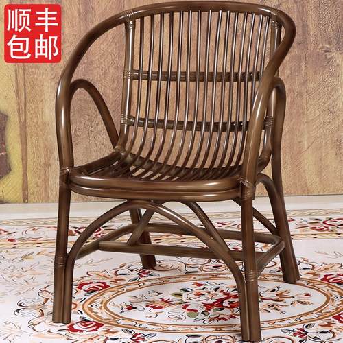 天然藤椅三件套阳台茶桌椅组合单人藤椅子靠背椅客厅庭院休闲腾椅