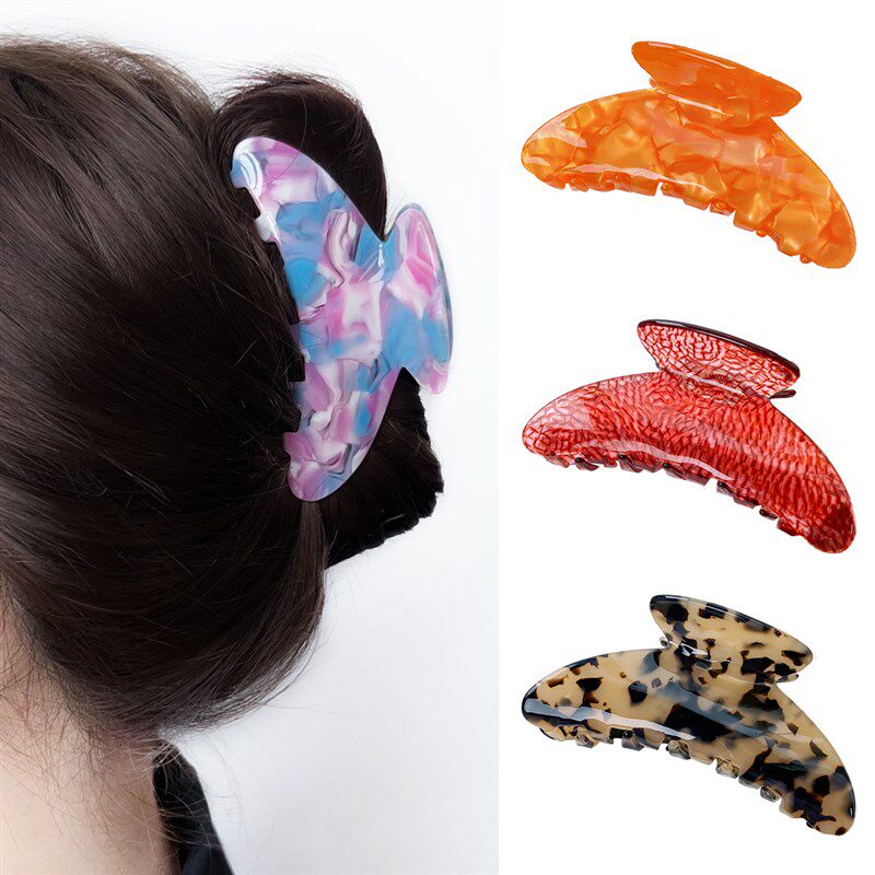 醋酸抓夹大号时尚发抓简约高级感后脑M勺发夹发饰盘发鲨鱼夹