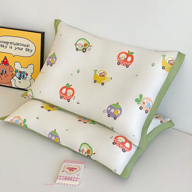 A类60支兰精天i丝信封枕套幼儿园30x50单人儿童40x60冰丝枕头套