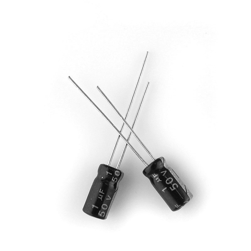 直插电解a电容50V1UF 5*11mm 1UF/50V汽车音响分频器有极电解电容