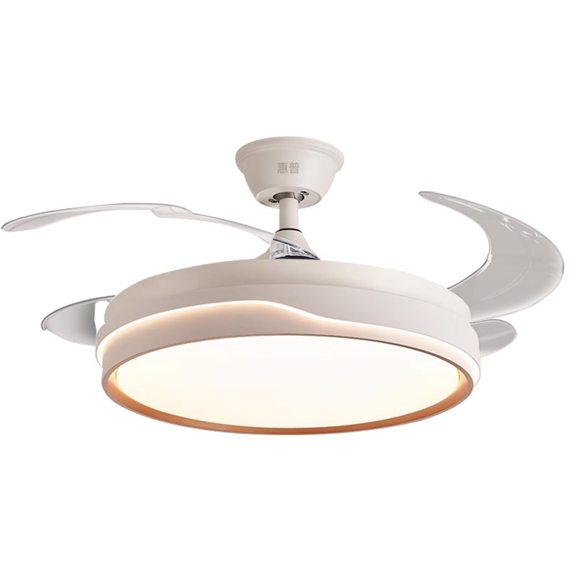 惠普灯具隐形风扇灯吊扇灯家用餐厅一体现代简约卧室电风扇吊灯