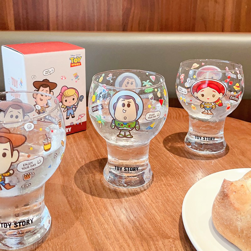 巴斯光年啤酒杯玻璃杯家用大容量水杯女生高颜值杯子果汁杯牛奶杯