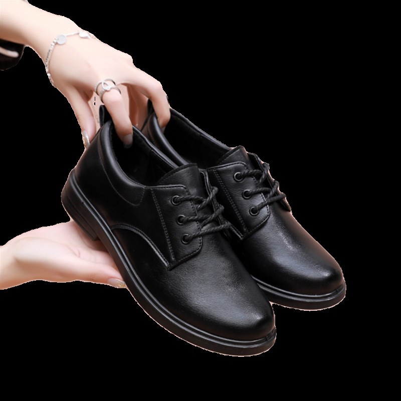 工作鞋女上班职业正装西装小皮鞋黑色面试服务员学生防滑单鞋通勤