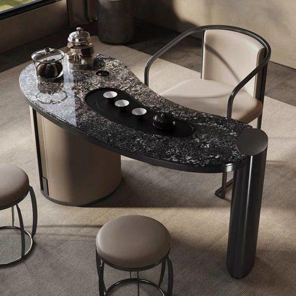 公室茶桌轻奢别墅端茶桌椅茶具一体组合简约现岩板阳台茶台,商业/办公家具,茶台/茶桌,淘宝优惠券,粉丝福利购,淘宝优惠卷