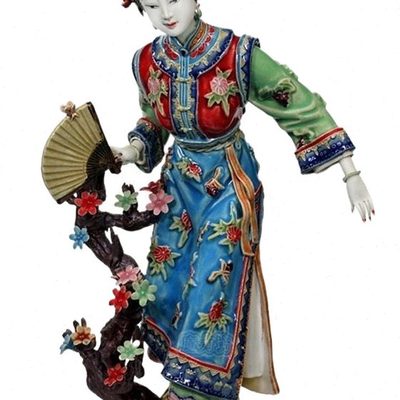 石湾陶瓷公仔仕女薛宝钗手工摆件红楼梦十二金钗店铺家居薛宝钗