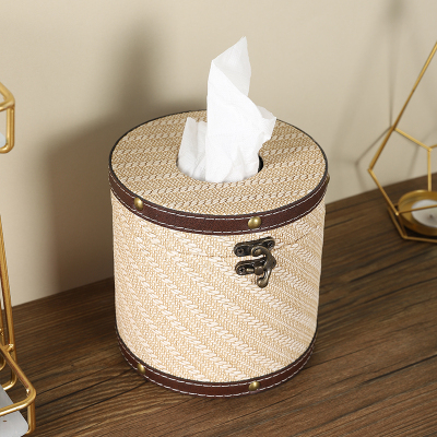 高档轻奢皮革纸巾盒卧室客厅高级感餐桌抽K纸盒家用创意厕所卷纸