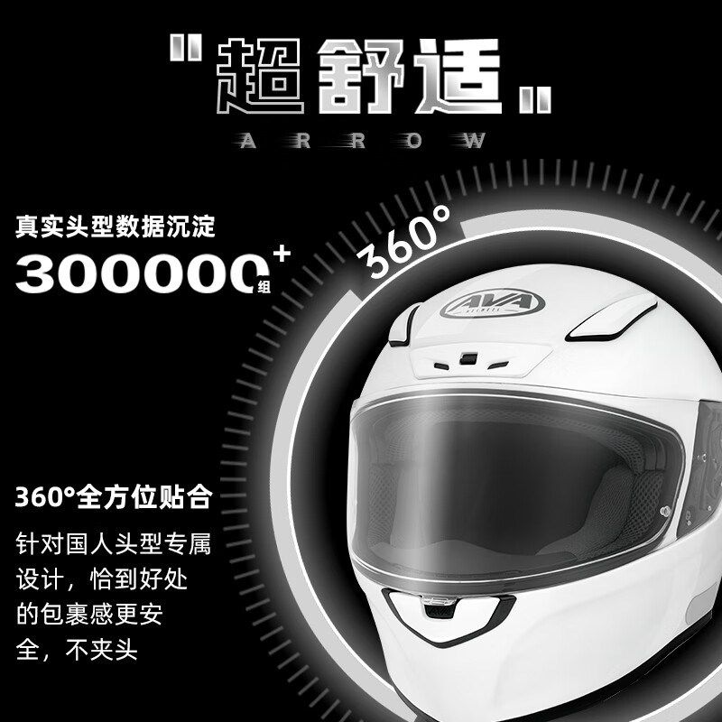 AVA红箭S机车安全帽机车全盔男女骑行四季通用彷赛街盔跑盔春夏3C