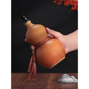 天然真葫芦陶瓷瓶紫砂葫芦水壶酒壶复古密封坛紫砂家用窖藏酒瓶