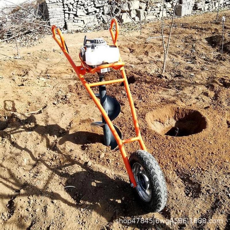 功率果树种厂植挖洞机 汽CT-78油进桩口工程打工具大 多功能挖坑