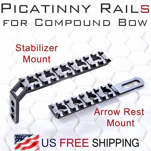 复合弓减震皮卡丁导轨支架 弓战术配件战术手电支架 弓箭手电导轨