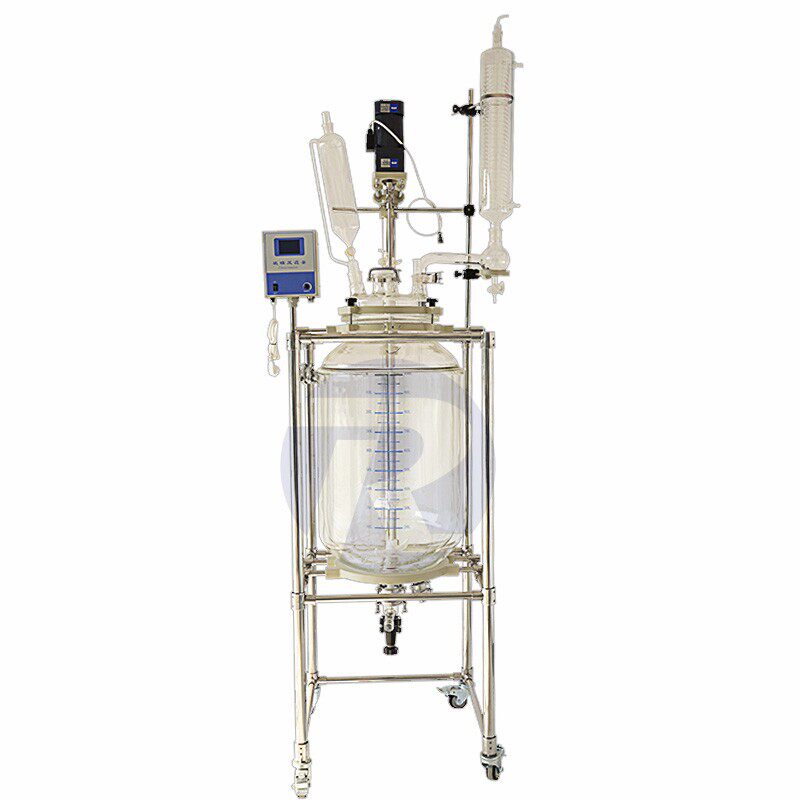 双层玻璃反应釜加热设备低温不锈钢搅拌锐思奇仪器支持定制包邮
