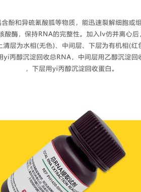 总RNA提取试剂 50mL/100mL 替代Trizol 科研实验 PH1420 PHYGENE