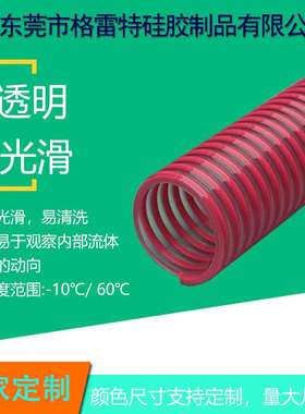 GREATFLEX红色透明pvc塑筋波纹吸风吸尘除尘吸尘器软管PS10