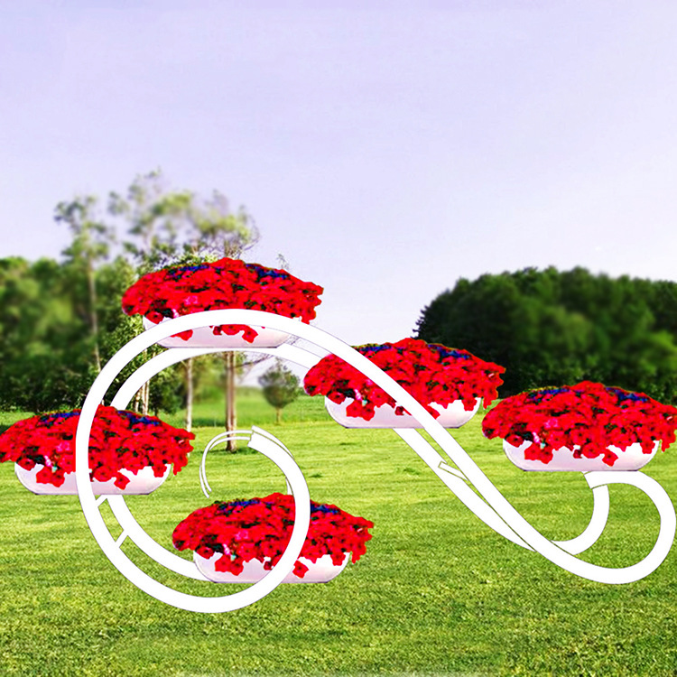 厂家供应 景观工程绿化铁艺花架 园林落地式移动花架