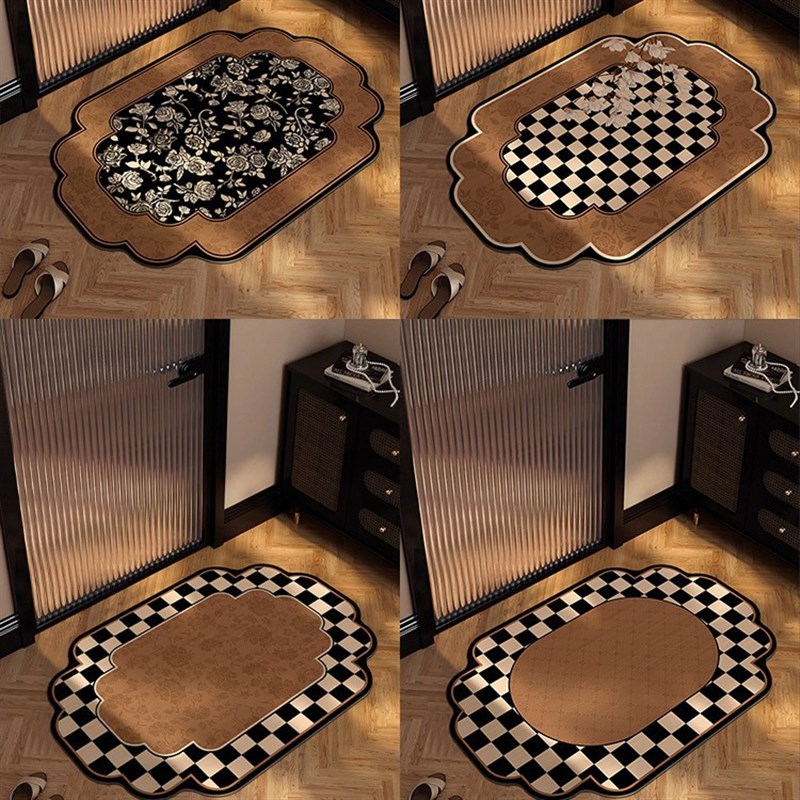 中古风卫生间超强吸水地垫浴室厕所门口硅藻泥防摔速干防滑脚垫子