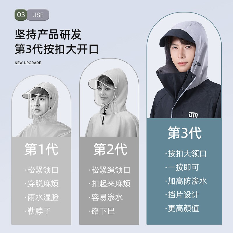 电动车雨衣加长全身防暴雨成人骑行骑车雨衣防飘摩托车雨衣雨披