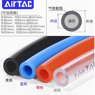 PU6X4 亚德客US98A12X8 PU4X2.5 10X6.5 16X12m气管聚酯软管 8X5