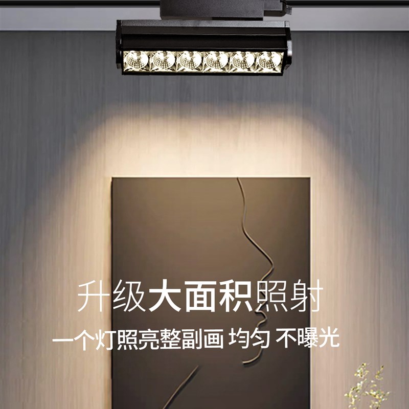 Led轨道聚光灯长聚光灯表面安装格栅灯服装店商业可调轨道填充灯