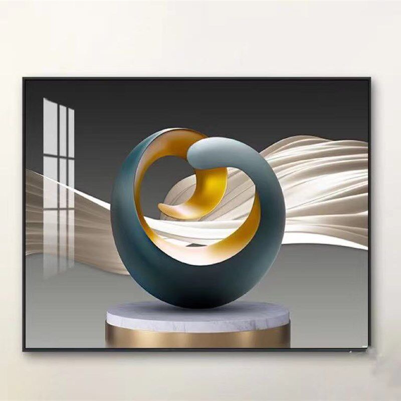 电表箱装饰画客餐厅墙电闸箱配电箱盖板挂画山水免打孔悬挂竖版画