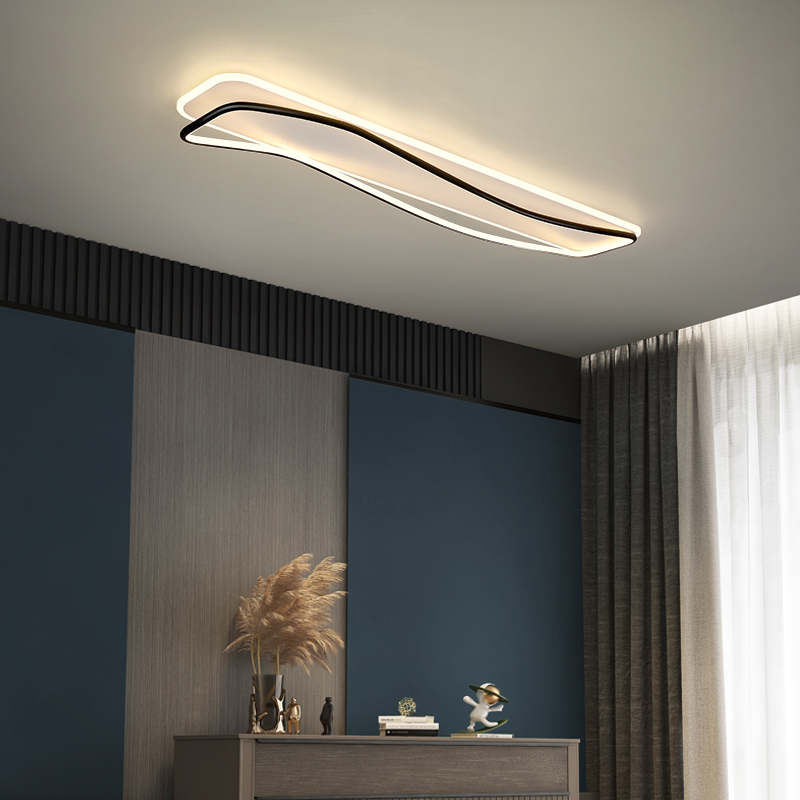 走廊灯过道灯简约现代入户玄关灯家用极简阳台衣帽间长方形吸顶灯