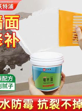 沃特浦补墙膏墙面修补白色防水防潮防霉墙面修补膏大面积墙体修复
