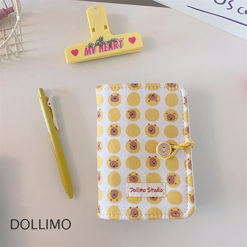 Do家  布面本随身小本子 乐趣假期可爱卡通小熊小草莓活页手账本