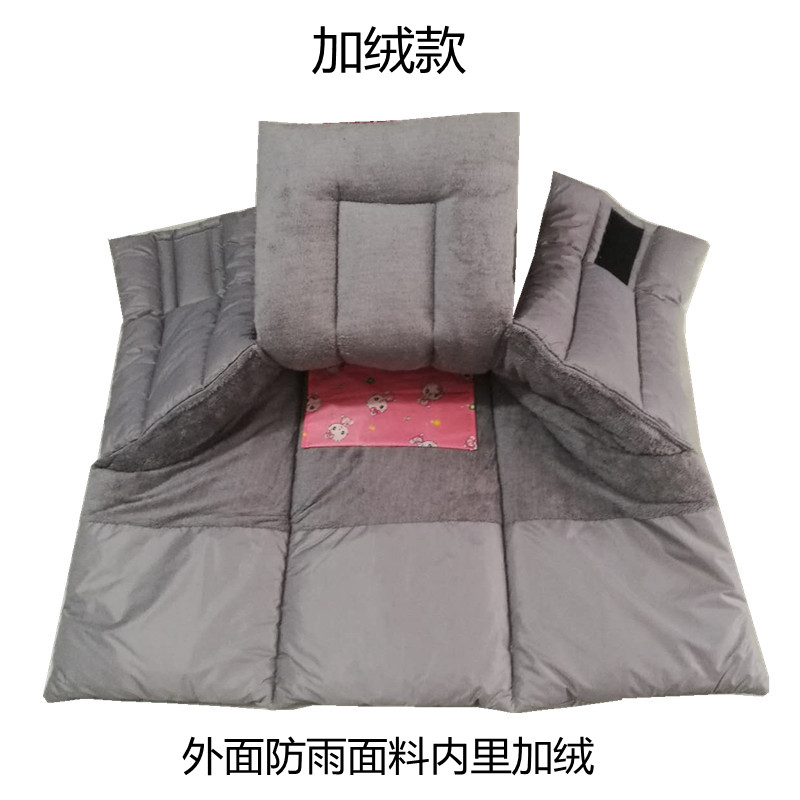 电动车挡风被加绒加厚分体双面防雨防寒踏板摩托车防风罩加大护腰