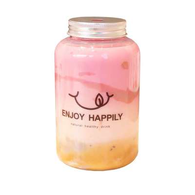 700ml奶茶杯一次性带盖胖胖瓶商用塑料果汁外卖打包饮料杯子创意