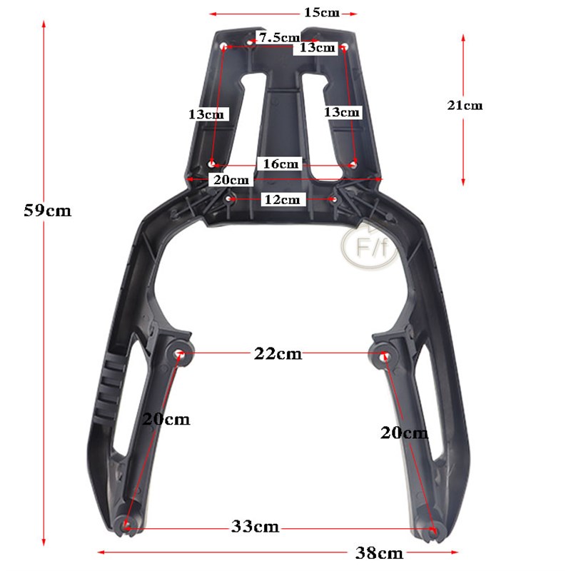 适用坦克150CC越野踏板车铝货架 路虎十代摩托车后衣架后货架尾架