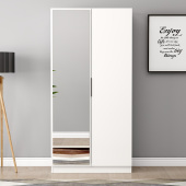 镜子全身试衣镜家用衣柜带镜子小户型储物落地镜现代简约穿衣镜子