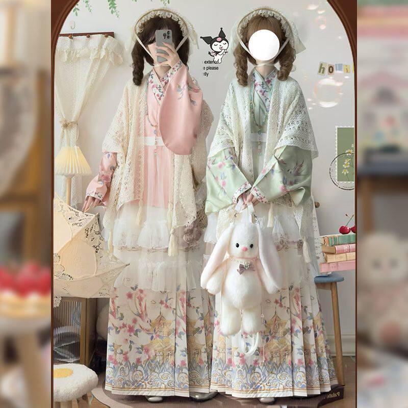 青裳衿记明制原创汉服女交领汉洋折衷琵琶袖马面洛丽塔秋冬