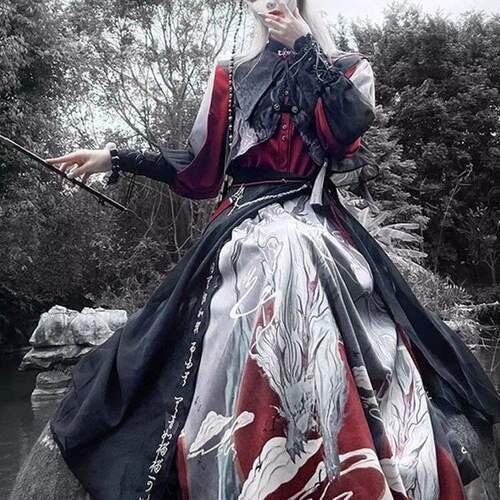 2026新款改良汉元素汉服刺绣套装国风少年感裤裙穿搭男女同款汉服