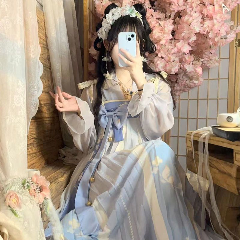 春风不语原创【萝兰】齐胸襦裙汉元素套装汉服女全套白菜价春夏款