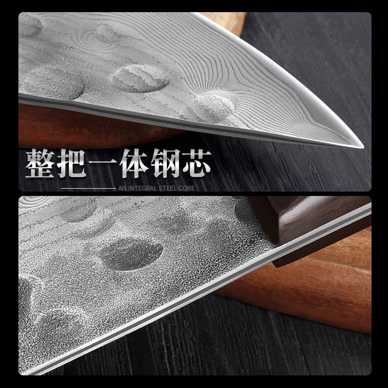 大马士革钢刀商用锋利卖肉分割刀屠夫屠宰专用剔骨刀剃肉刀牛肉猪