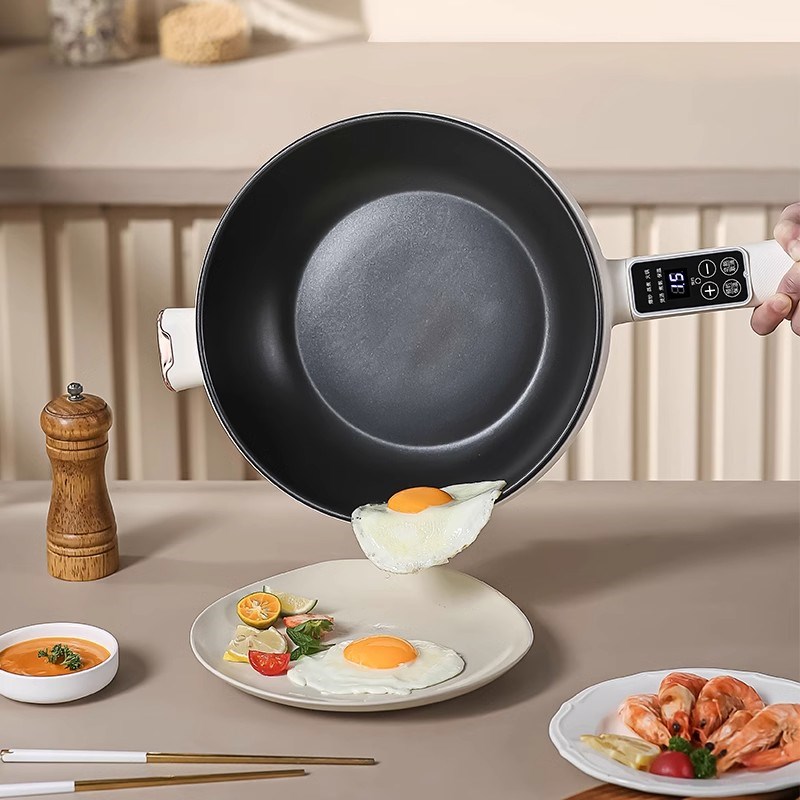 电炒菜炒锅家用多功能不沾电煮锅多功能火锅宿舍学生小型蒸煮煎炒