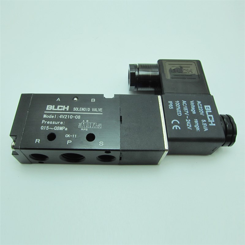 电磁阀4V210-08-2n4V/220V  4V220-08-220V 单/双电控二位五通