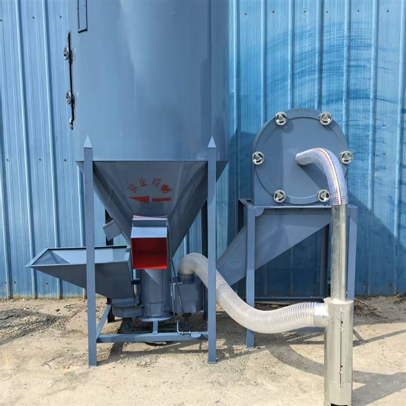 立式无尘饲料搅拌机粉碎一体机新款搅拌机粉碎机养殖场专用