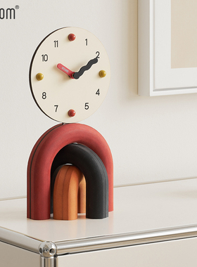 WOZOOM家居饰品客厅桌面摆件电视柜玄关创意家用简约座钟装饰品